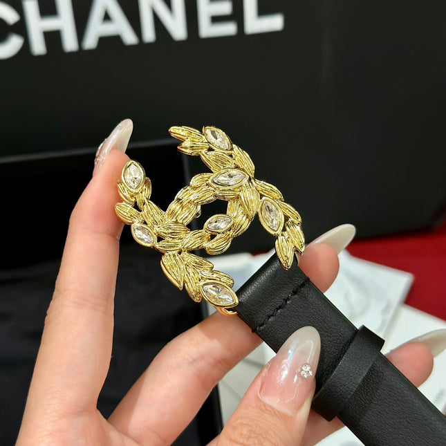 CHANEL 26S BELT 20 MM IN BLACK CALFSKIN 658409