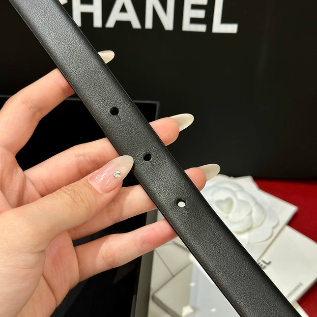 CHANEL 26S BELT 20 MM IN BLACK CALFSKIN 658409