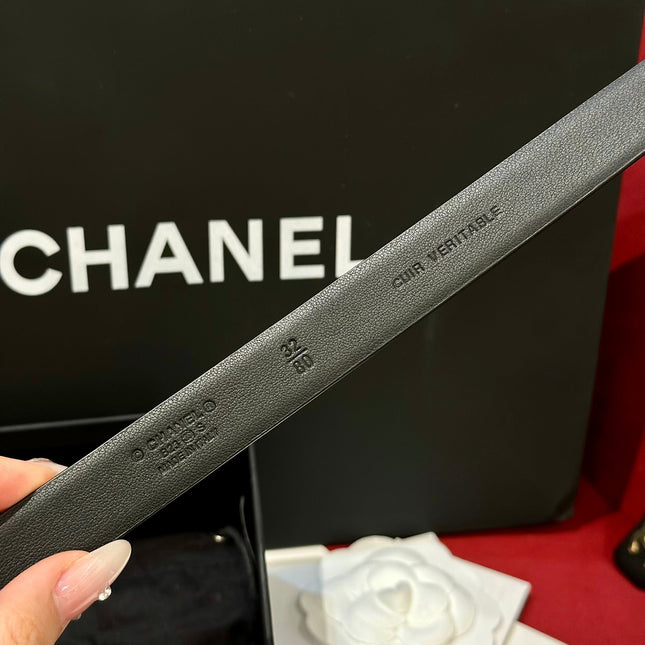 CHANEL 26S BELT 20 MM IN BLACK CALFSKIN 658409