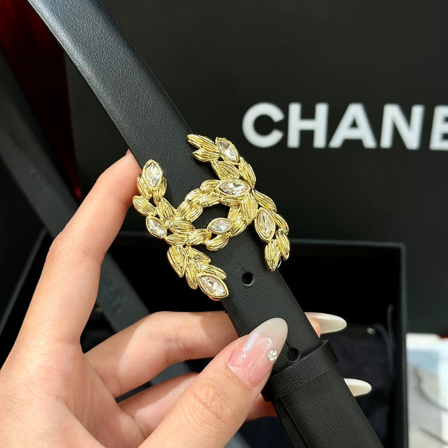 CHANEL 26S BELT 20 MM IN BLACK CALFSKIN 658409