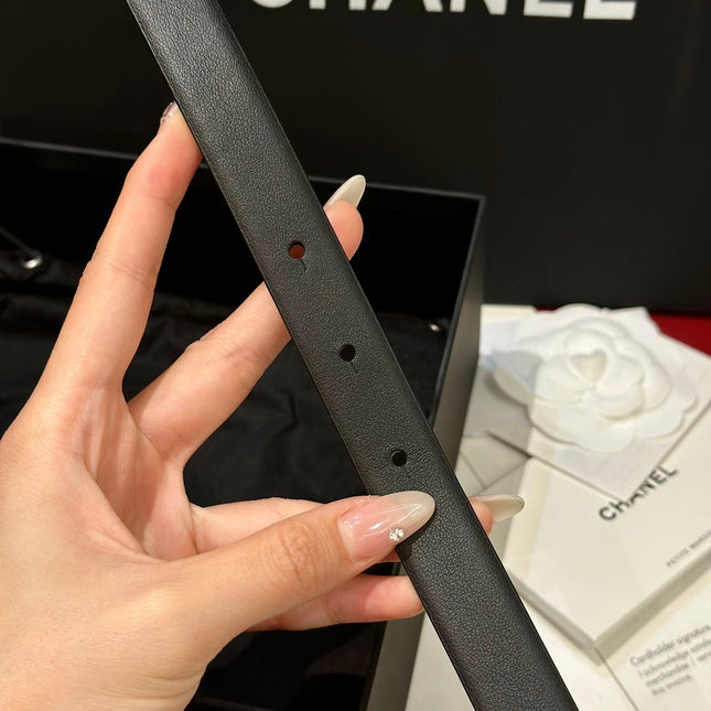 CHANEL 26S BELT 20 MM IN BLACK CALFSKIN 658411