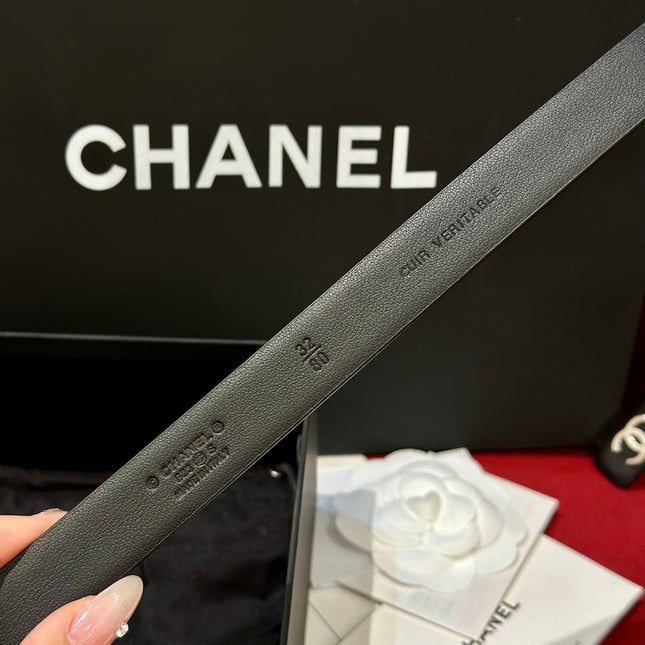 CHANEL 26S BELT 20 MM IN BLACK CALFSKIN 658411