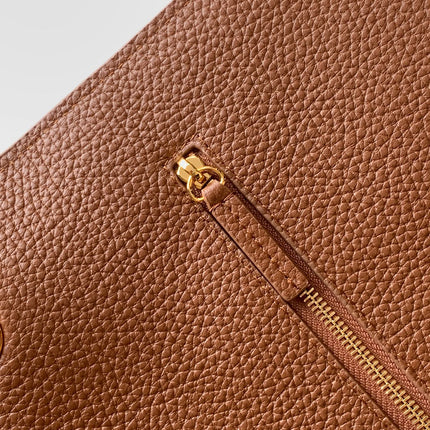 CHANEL 26S SOUPLISSIMO MAXI FLAP 39 IN CARAMEL BROWN GRAINED CALFSKIN GOLD HARDWARE