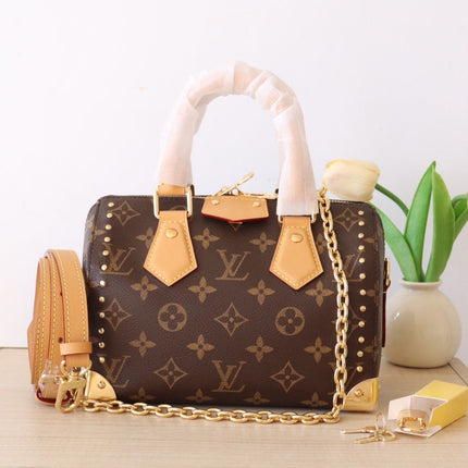 LV 26S SPEEDY TRUNK 20 IN BROWN MONOGRAM CANVAS
