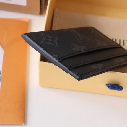 LV MONOGRAM CARD HOLDER 11 IN BLACK CALFSKIN