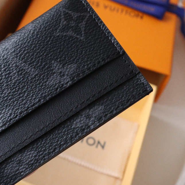 LV MONOGRAM CARD HOLDER 11 IN BLACK CALFSKIN