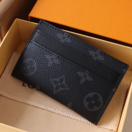 LV MONOGRAM CARD HOLDER 11 IN BLACK CALFSKIN