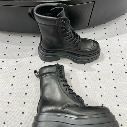 ANKLE BOOTS 55 MM IN BLACK CALFSKIN