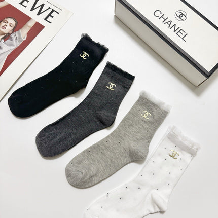 CHANEL 26S CREW SOCKS 400454 (1 BOX)