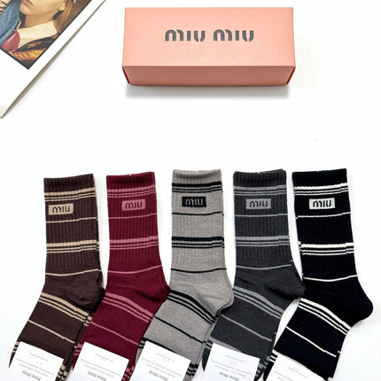 MIUMIU 26S CREW SOCKS 403632 (1 BOX)