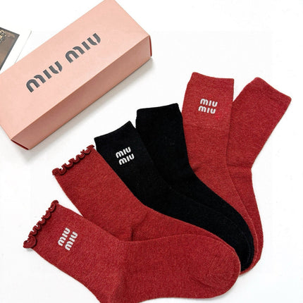 MIUMIU 26S CREW SOCKS 407171 (1 BOX)