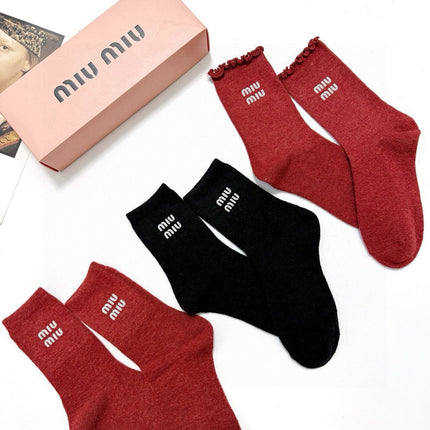 MIUMIU 26S CREW SOCKS 407171 (1 BOX)