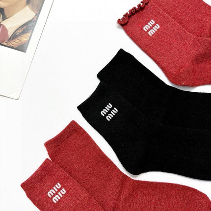 MIUMIU 26S CREW SOCKS 407171 (1 BOX)