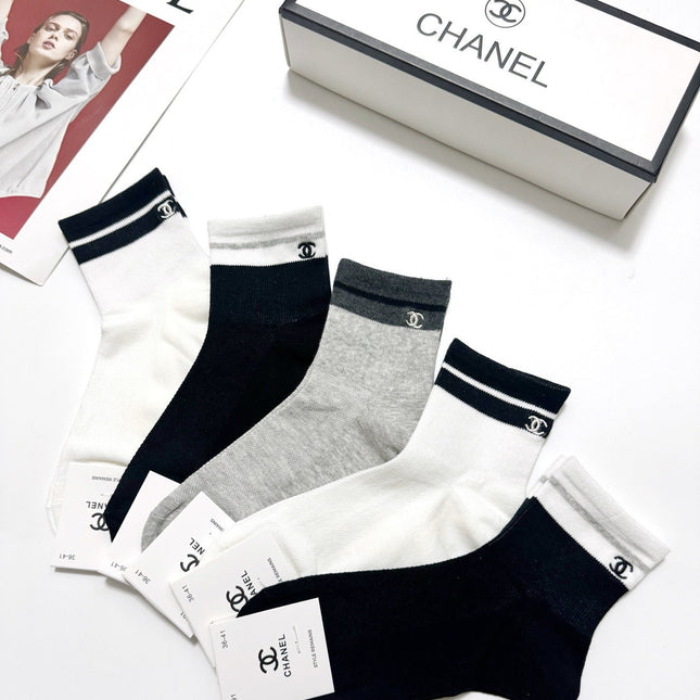CHANEL 26S ANKLE SOCKS 407179 (1 BOX)