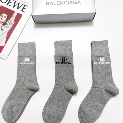 BALENCIAGA 26S CREW SOCKS 407182 (1 BOX)