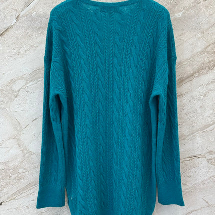 LORO PIANA 26S LONG CABLE-KNIT SWEATER 902