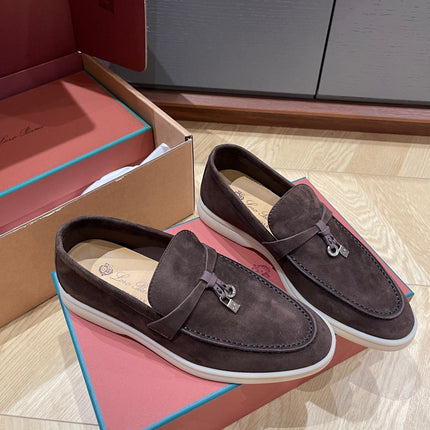 CHARMS WALK LOAFERS IN DARK CHOCOLATE BROWN SUEDE