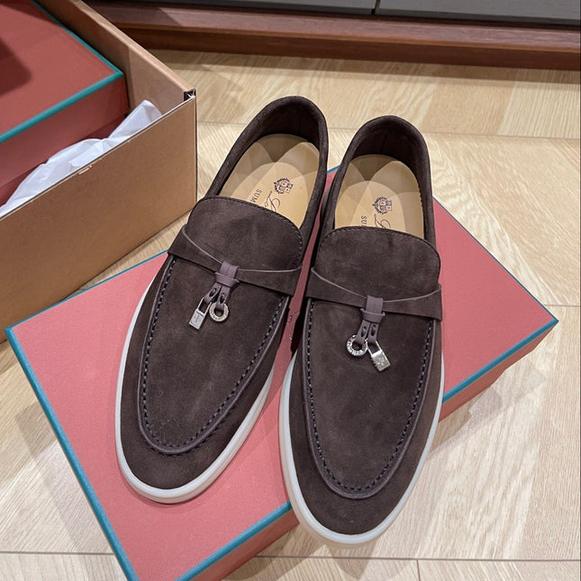 CHARMS WALK LOAFERS IN DARK CHOCOLATE BROWN SUEDE