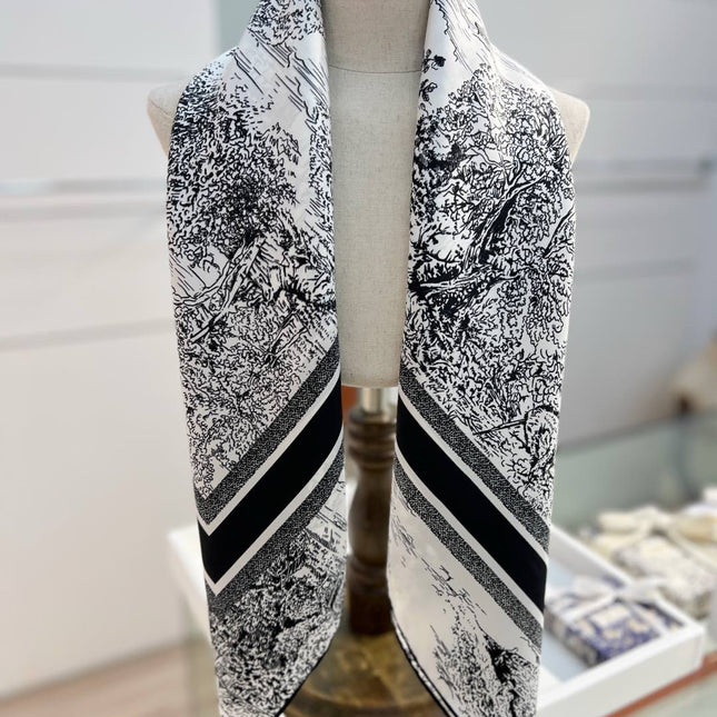 DIOR 26S SCARF 90CM IN SILK 198369