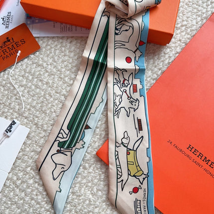 HERMES 26S SCARF 86 IN SILK 309597