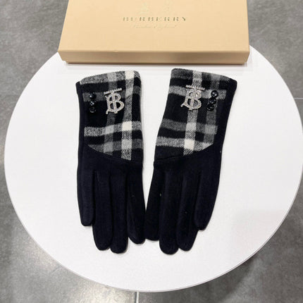 GLOVES IN BLACK MIX COLORFUL WOOL 122880