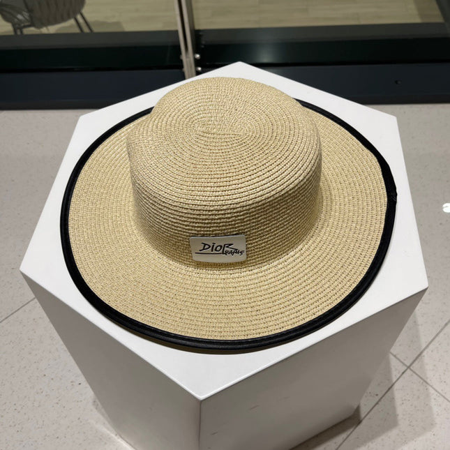 DIOR 26S STRAW BOATER HAT STYLE 203