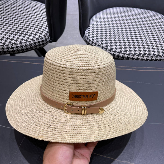 DIOR 26S STRAW BOATER HAT STYLE 202