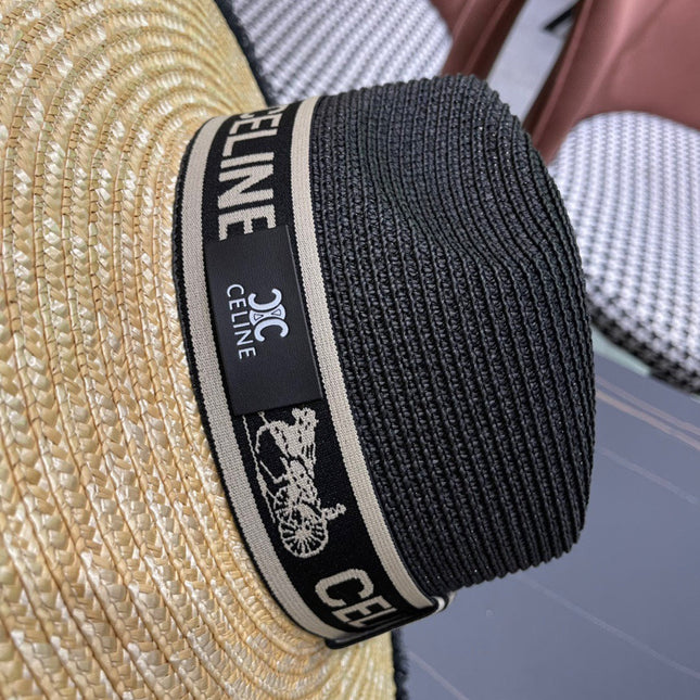 CELINE 26S WIDE-BRIM STRAW SUN HAT STYLE 137