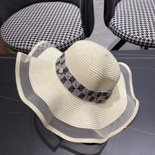 LOEWE 26S WIDE BRIM STRAW SUN HAT STYLE 050