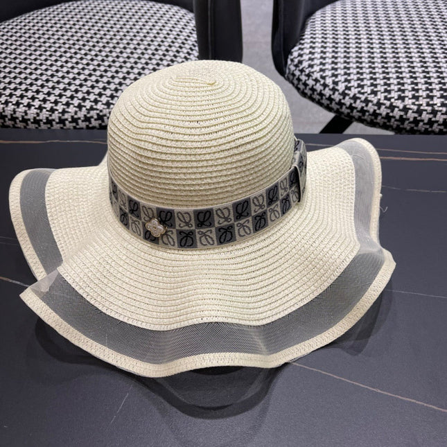 LOEWE 26S WIDE BRIM STRAW SUN HAT STYLE 050