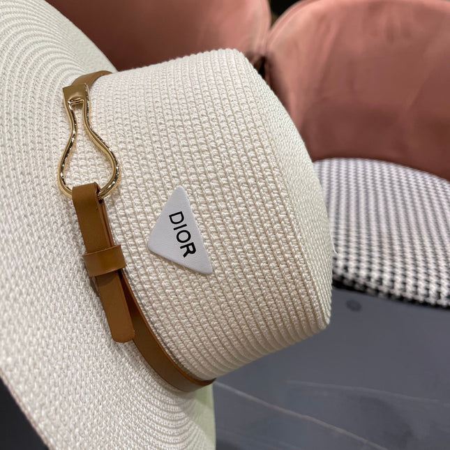 DIOR 26S STRAW BOATER HAT STYLE 199