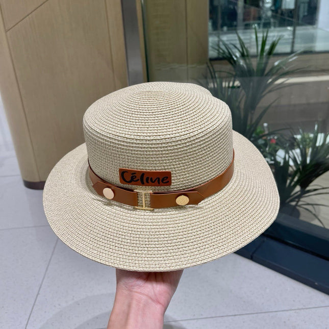 CELINE 26S STRAW BOATER HAT STYLE 140
