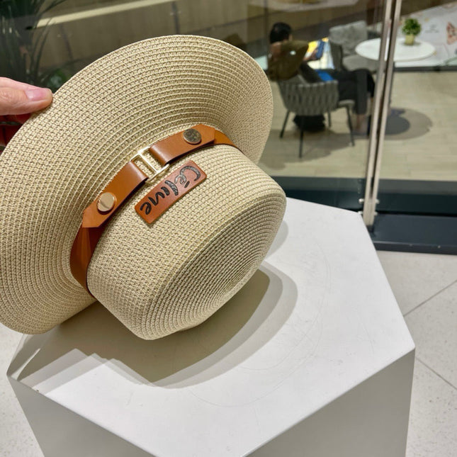 CELINE 26S STRAW BOATER HAT STYLE 140