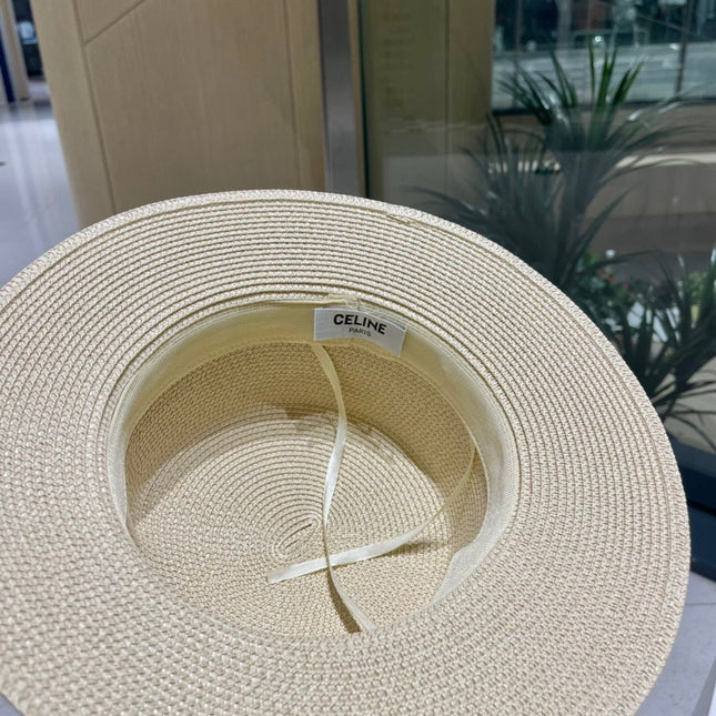 CELINE 26S STRAW BOATER HAT STYLE 140