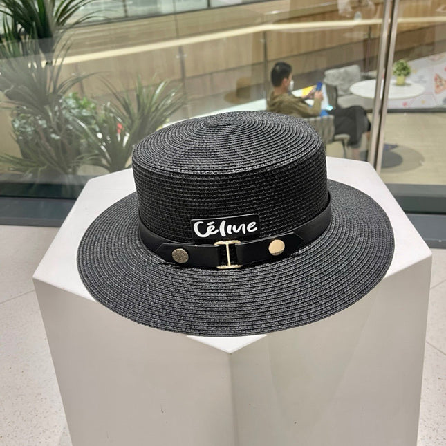 CELINE 26S STRAW BOATER HAT STYLE 141