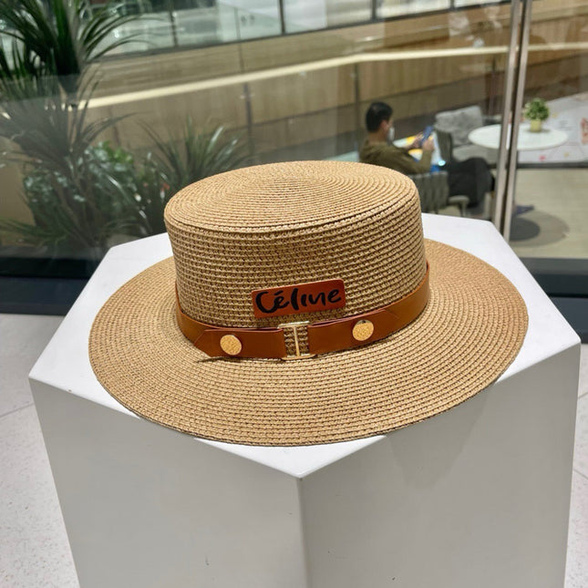 CELINE 26S STRAW BOATER HAT STYLE 142