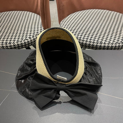 CELINE 26S STRAW CROWN RUFFLE-BRIM SUN HAT STYLE 112