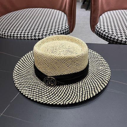 GUCCI 26S WIDE-BRIMMED STRAW HAT 264