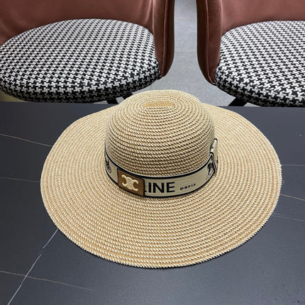 CELINE 26S WIDE BRIM STRAW SUN HAT STYLE 227