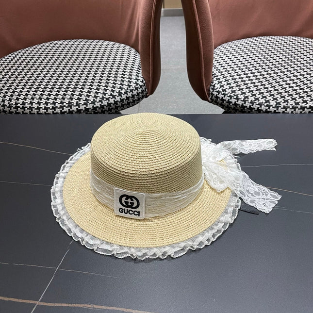 GUCCI 26S WIDE-BRIMMED STRAW HAT 252