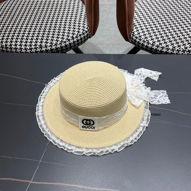 GUCCI 26S WIDE-BRIMMED STRAW HAT 252