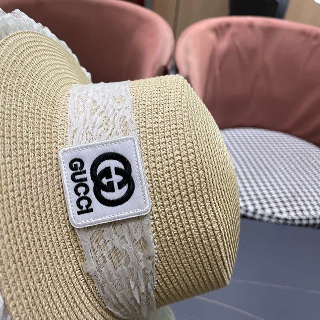 GUCCI 26S WIDE-BRIMMED STRAW HAT 252