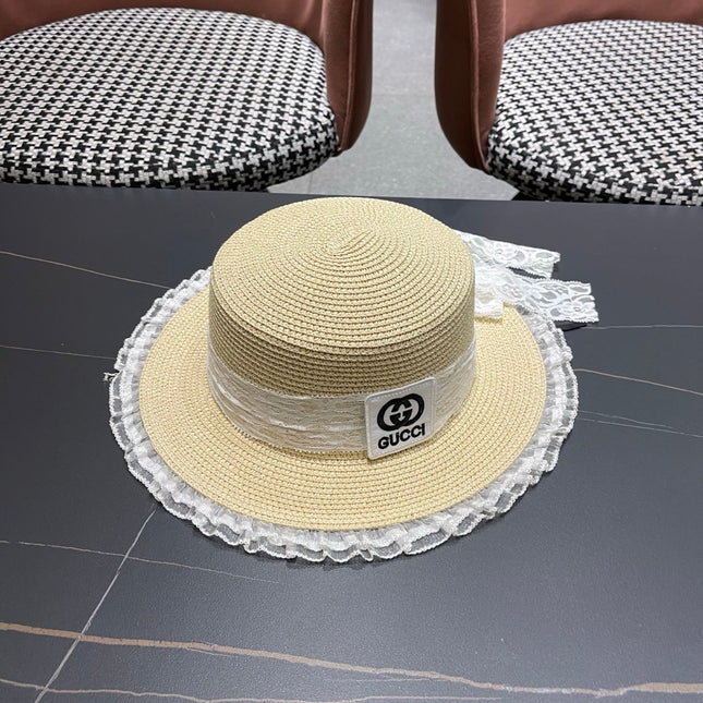 GUCCI 26S WIDE-BRIMMED STRAW HAT 252