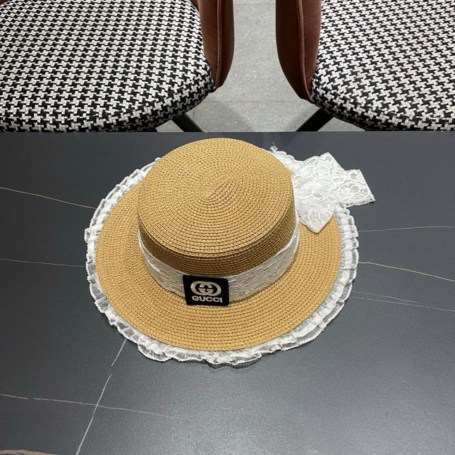 GUCCI 26S WIDE-BRIMMED STRAW HAT 253
