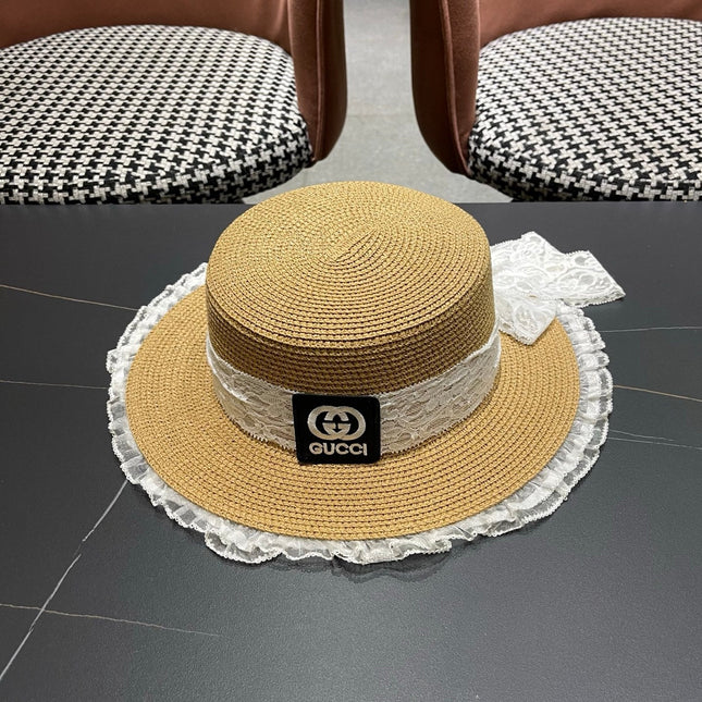GUCCI 26S WIDE-BRIMMED STRAW HAT 253