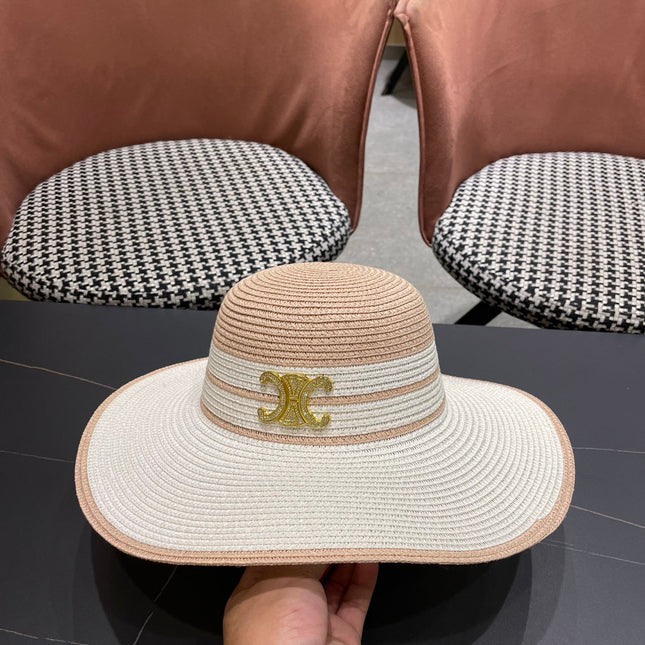 CELINE 26S WIDE BRIM STRAW SUN HAT 200