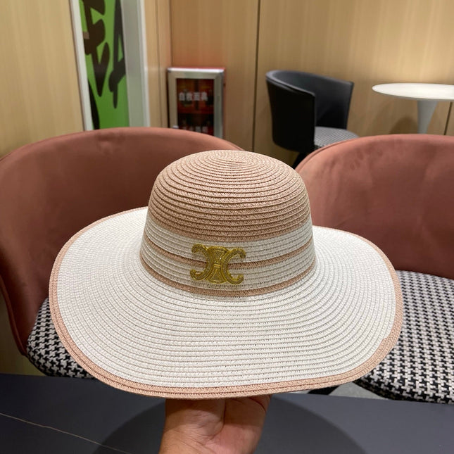 CELINE 26S WIDE BRIM STRAW SUN HAT 200
