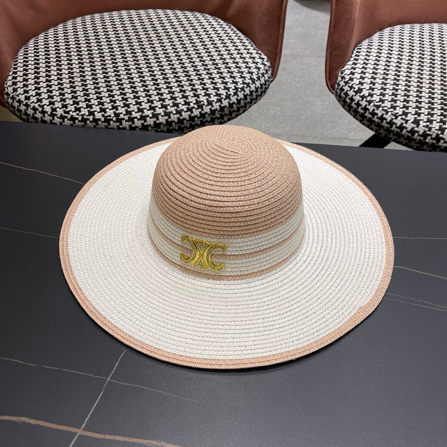 CELINE 26S WIDE BRIM STRAW SUN HAT 200