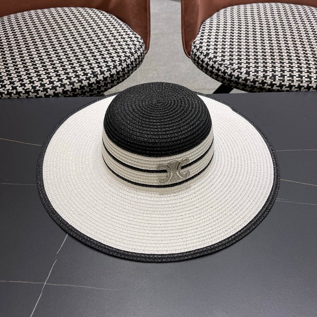 CELINE 26S WIDE BRIM STRAW SUN HAT 199
