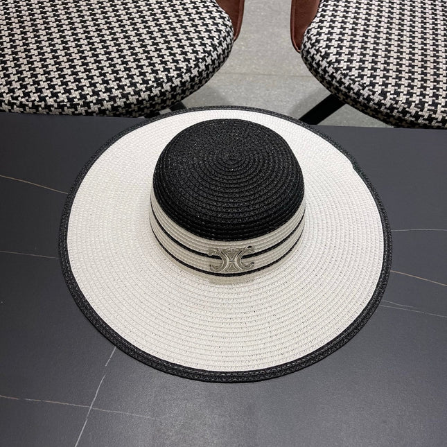 CELINE 26S WIDE BRIM STRAW SUN HAT 199